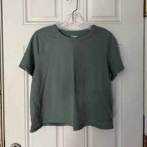 NWOT Women’s Old Navy Green Everywear Cropped T-Shirt Size Large